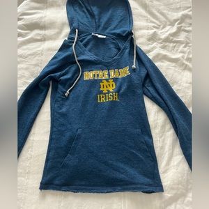 Women’s Notre Dame v-neck sweatshirt navy blue